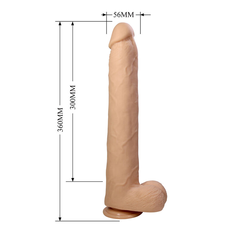 PRETTY LOVE - DANY DILDO FLEXÍVEL REALISTA COM VENTOSA 36 CM -Ø- 5,6 CM 7 Pretty love - dany dildo flexível realista com ventosa 36 cm -ø- 5,6 cm - image 7