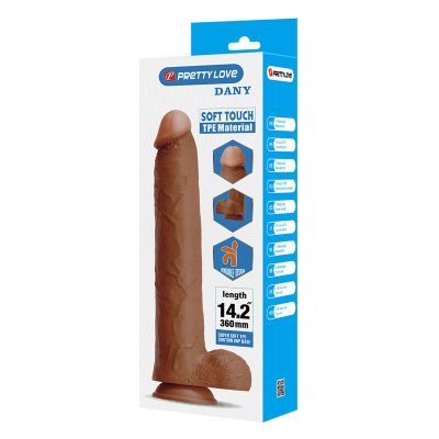 PRETTY LOVE - DANY DILDO FLEXÍVEL REALISTA COM VENTOSA 36 CM -Ø- 5,6 CM MARROM 13 Pretty love - dany dildo flexível realista com ventosa 36 cm -ø- 5,6 cm marrom - image 7