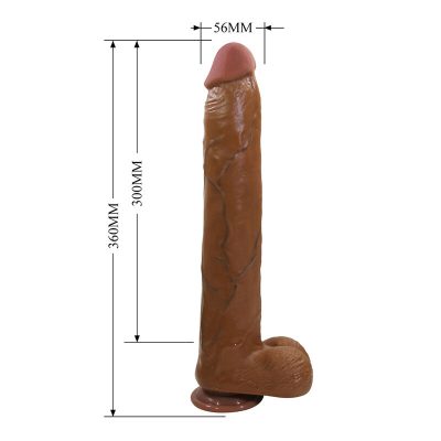 PRETTY LOVE - DANY DILDO FLEXÍVEL REALISTA COM VENTOSA 36 CM -Ø- 5,6 CM MARROM 11 Pretty love - dany dildo flexível realista com ventosa 36 cm -ø- 5,6 cm marrom - image 5