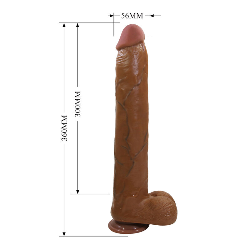 PRETTY LOVE - DANY DILDO FLEXÍVEL REALISTA COM VENTOSA 36 CM -Ø- 5,6 CM MARROM 5 Pretty love - dany dildo flexível realista com ventosa 36 cm -ø- 5,6 cm marrom - image 5
