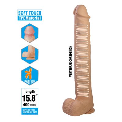 PRETTY LOVE - PAT DILDO FLEXÍVEL REALISTA COM VENTOSA 40 CM -Ø- 6 CM 12 Pretty love - pat dildo flexível realista com ventosa 40 cm -ø- 6 cm - image 6