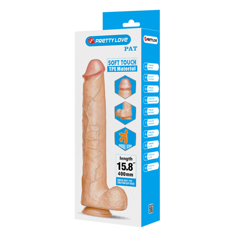 PRETTY LOVE - PAT DILDO FLEXÍVEL REALISTA COM VENTOSA 40 CM -Ø- 6 CM 7 Pretty love - pat dildo flexível realista com ventosa 40 cm -ø- 6 cm - image 7
