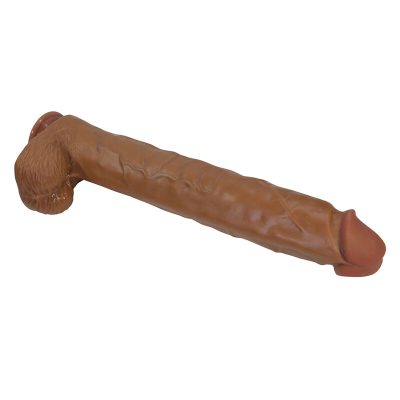 Pretty love - pat dildo flexível realista com ventosa 40 cm -ø- 6 cm marrom - image 3