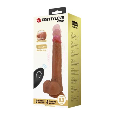 Pretty love - jonathan vibrador realista com controle remoto - marrom - image 9