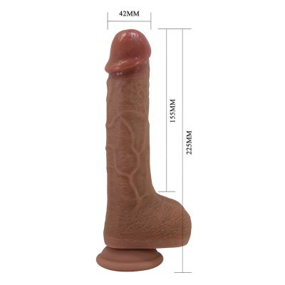 Pretty love - tommy vibrador realista com controle remoto e empurração marrom escuro - image 3