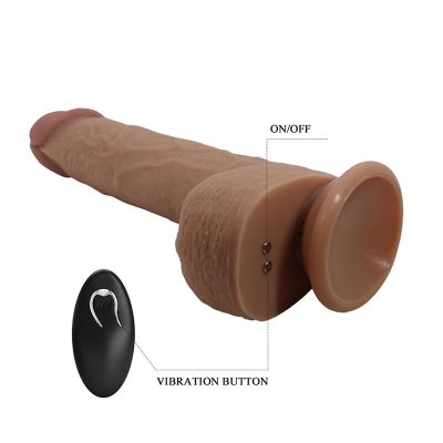 Pretty love - tommy vibrador realista com controle remoto e empurração marrom escuro - image 7