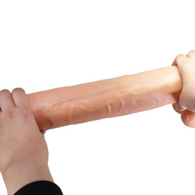 Pretty love - rael dildo flexível realista com ventosa 40 cm -ø- 6 cm marrom - image 5