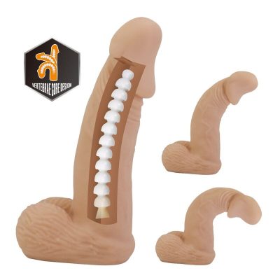 Pretty love - arnês zane com dildo flexível 17 cm ø 4,3 cm natural - image 5