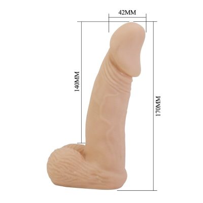 Pretty love - arnês zane com dildo flexível 17 cm ø 4,3 cm natural - image 6