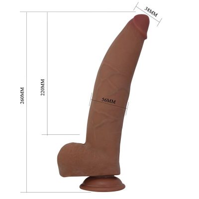 Pretty love - ulric dildo flexível realista 26 cm ø 5,5 cm tpe marrom - image 6