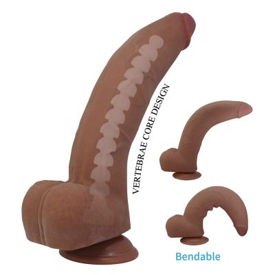 Pretty love - ulric dildo flexível realista 26 cm ø 5,5 cm tpe marrom - image 7
