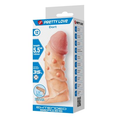 Pretty love - manga extensora de pênis dort 14 cm ø 4 cm natural - image 3