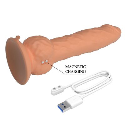 Pretty love - eren dildo vibratório com empurração 20,5 cm ø 4,5 cm natural - image 7