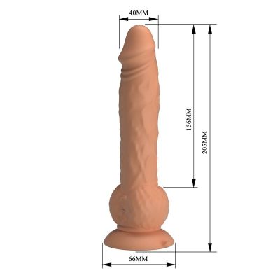 Pretty love - eren dildo vibratório com empurração 20,5 cm ø 4,5 cm natural - image 8