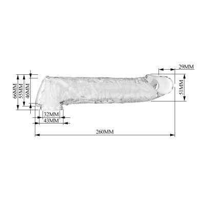 Pretty love - capa extensora de pênis ajustável 26 cm ø 4 cm transparente - image 9