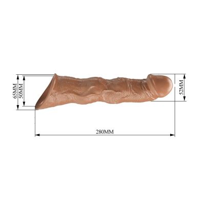 Pretty love - manga extensora de pênis ajustável 28 cm ø 4,5 cm marrom - image 9