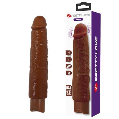 PRETTY LOVE - VIBRADOR REALISTA GAVIN 25 CM Ø 5 CM MARROM