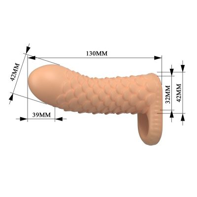 Pretty love - nesmith manga extensora de pênis 13 cm ø 3,8 cm natural - image 6