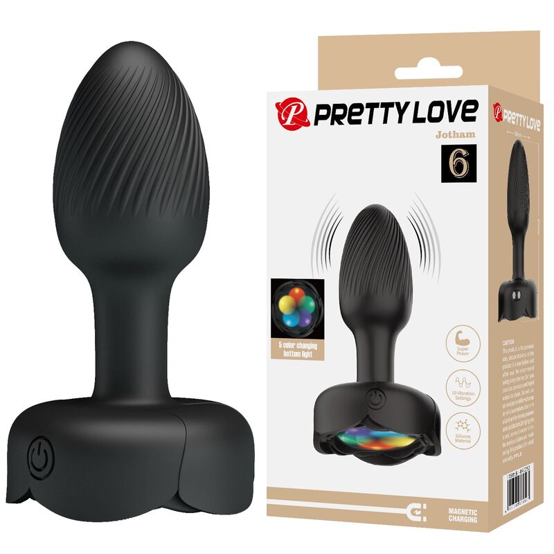 PRETTY LOVE - PLUG ANAL VIBRATÓRIO RECARREGÁVEL COM 10 MODOS - PRETO 1 Pretty love - plug anal vibratório recarregável com 10 modos - preto