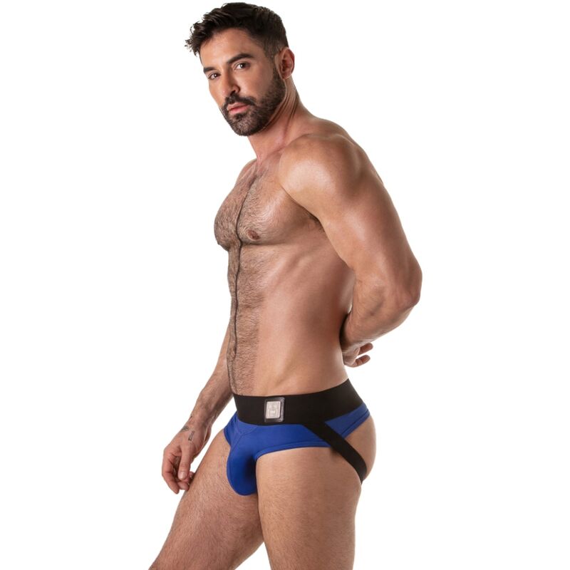 LOCKER GEAR - CUECA JOCKSTRAP AZUL COM CÓS LARGO TAMANHO XL 1 Locker gear - cueca jockstrap azul com cós largo tamanho xl