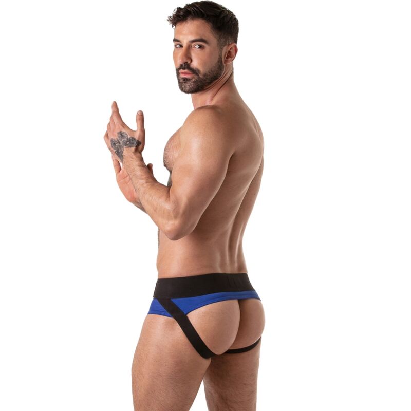 LOCKER GEAR - CUECA JOCKSTRAP AZUL COM CÓS LARGO TAMANHO XL 2 Locker gear - cueca jockstrap azul com cós largo tamanho xl - image 2