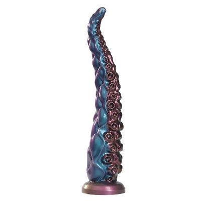 POWER MONSTERS - DILDO DE SILICONE FANTASIA TRICOLOR COM TENTÁCULOS ABISSAIS 46 CM Ø 7 CM