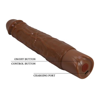 Pretty love - kessler vibrador realista com 10 modos de vibração e 10 intensidades, 22 cm, marrom - image 12