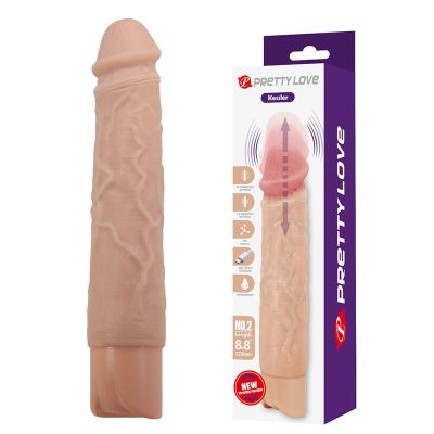 PRETTY LOVE - KESSLER DILDO VIBRATÓRIO REALISTA COM 10 MODOS DE VIBRAÇÃO E 10 NÍVEIS DE PROFUNDIDADE, 22 CM NATURAL