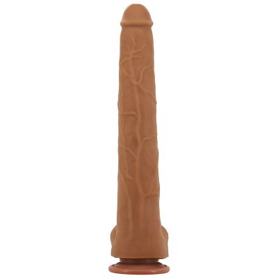 Pretty love - viggo dildo deslizante com toque suave e realista, 36,5 cm marrom - image 3