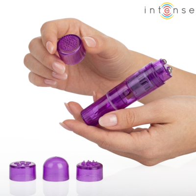 Intense - mini massageador kurt com 4 cabeças intercambiáveis roxo - image 2