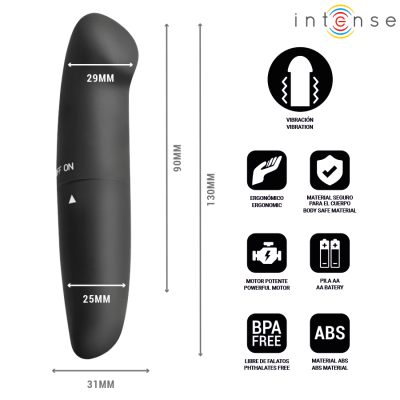 Intense - vibrador phil g-spot preto 13 cm - image 3