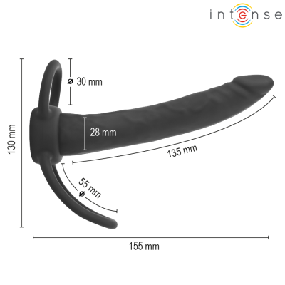 INTENSE - LUCAS DILDO ANAL COM ANEL DE SILICONE PARA PÊNIS E TESTÍCULOS 9 Intense - lucas dildo anal com anel de silicone para pênis e testículos - image 3