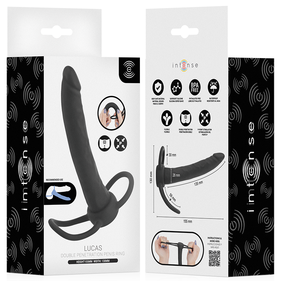 INTENSE - LUCAS DILDO ANAL COM ANEL DE SILICONE PARA PÊNIS E TESTÍCULOS 7 Intense - lucas dildo anal com anel de silicone para pênis e testículos - image 7