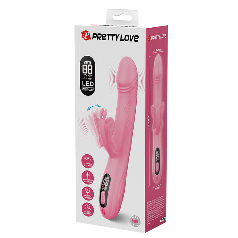 PRETTY LOVE - VIBRADOR BELLA RABBIT COM ESTIMULAÇÃO DE BORBOLETA E LED ROSA 11 Pretty love - vibrador bella rabbit com estimulação de borboleta e led rosa - image 11