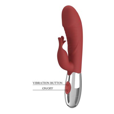Pretty love - vibrador coelho de jacarandá 30 funções recarregável via usb vermelho - image 2