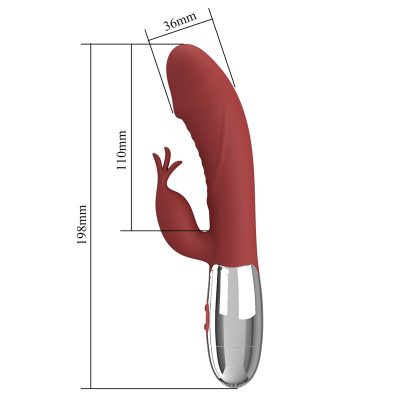 Pretty love - vibrador coelho de jacarandá 30 funções recarregável via usb vermelho - image 10