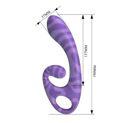 Pretty love - summer vibrador de duas pontas com alça 19 cm ø 3,5 cm roxo - image 8