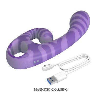 Pretty love - summer vibrador de duas pontas com alça 19 cm ø 3,5 cm roxo - image 9