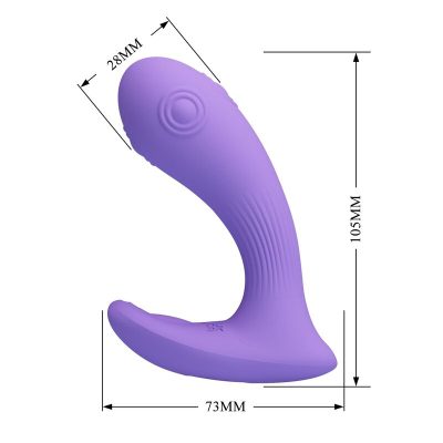 Pretty love - vibrador de dupla estimulação recarregável andromeda roxo - image 10