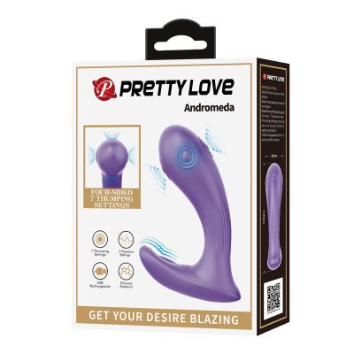 Pretty love - vibrador de dupla estimulação recarregável andromeda roxo - image 4