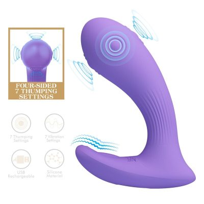 Pretty love - vibrador de dupla estimulação recarregável andromeda roxo - image 3