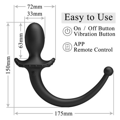 Pretty love - vibrador anal e períneo com controle por aplicativo anthony, preto - image 18