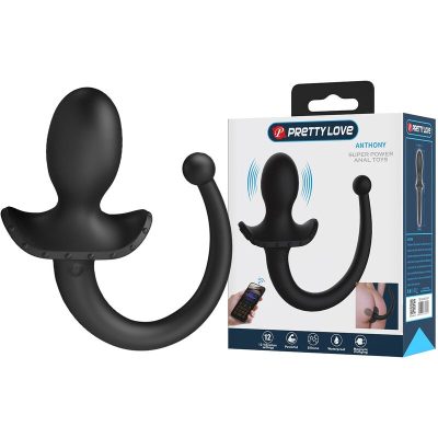Alternative view of PRETTY LOVE - VIBRADOR ANAL E PERÍNEO COM CONTROLE POR APLICATIVO ANTHONY, PRETO
