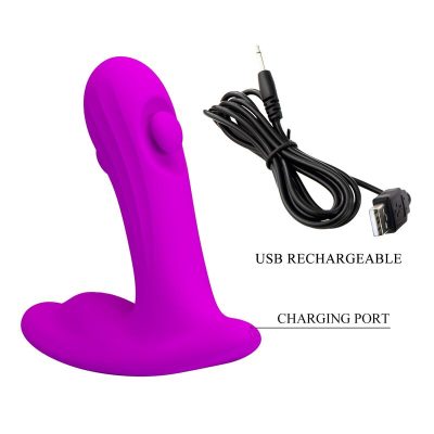 Pretty love - massageador de próstata recarregável bauer com 12 modos - roxo - image 10