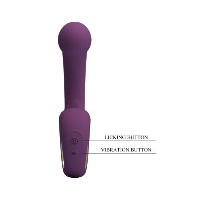 Pretty love - brynnlee vibrador recarregável com estimulador oral, 10 vibrações e 5 funções de lambida, roxo - image 8