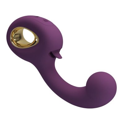 Pretty love - brynnlee vibrador recarregável com estimulador oral, 10 vibrações e 5 funções de lambida, roxo - image 5