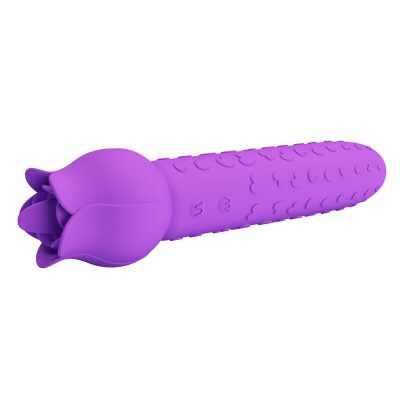 Pretty love - vibrador estimulador oral e clitoriano recarregável dannell, roxo - image 9
