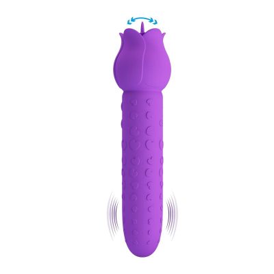 Pretty love - vibrador estimulador oral e clitoriano recarregável dannell, roxo - image 5