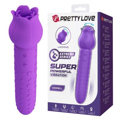 PRETTY LOVE - Vibrador estimulador oral e clitoriano recarregável DANNELL, roxo