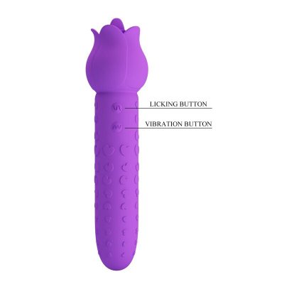Pretty love - vibrador estimulador oral e clitoriano recarregável dannell, roxo - image 12